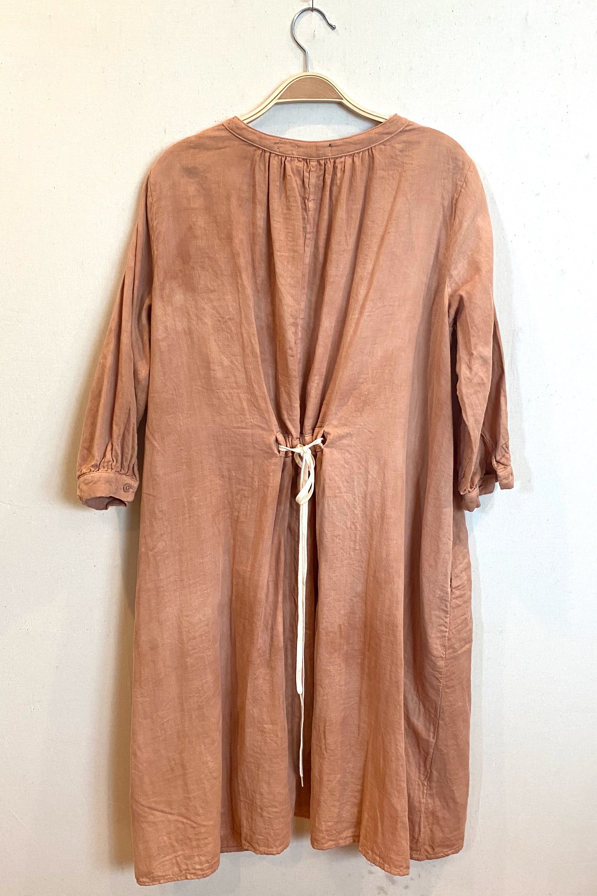 Celeste Dress in Peach | Organic Cotton Double Gauze | Solid