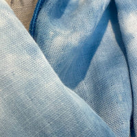 Large Scarf in Blue | Organic Cotton Double Gauze | Chevron
