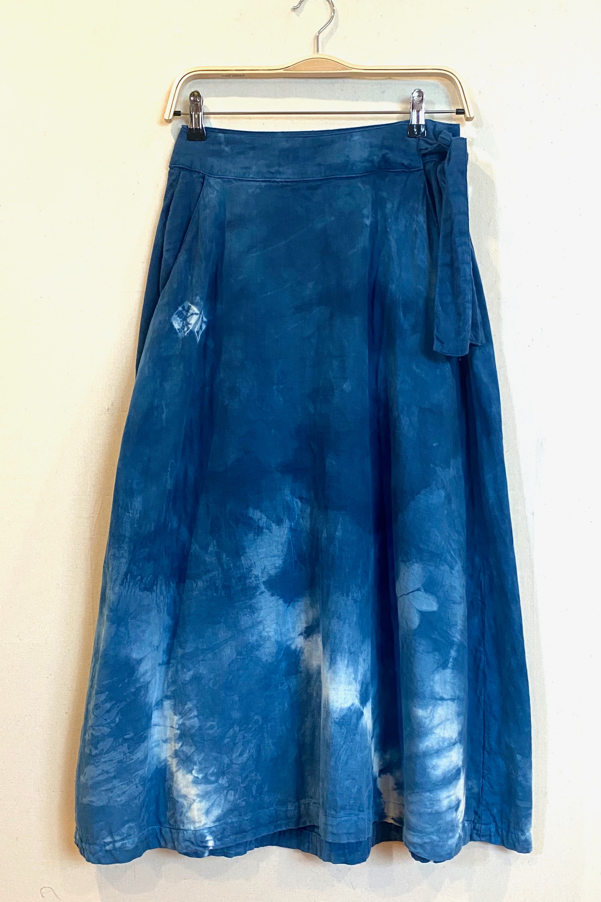Carina Skirt with Pockets in Navy Blue | Organic Cotton Double Gauze