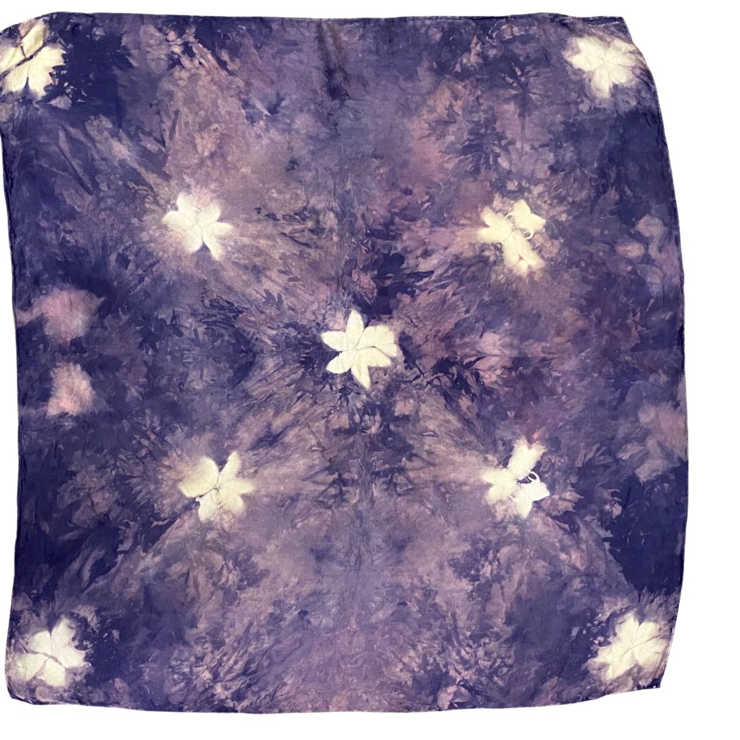 Square Silk Scarf in Purple