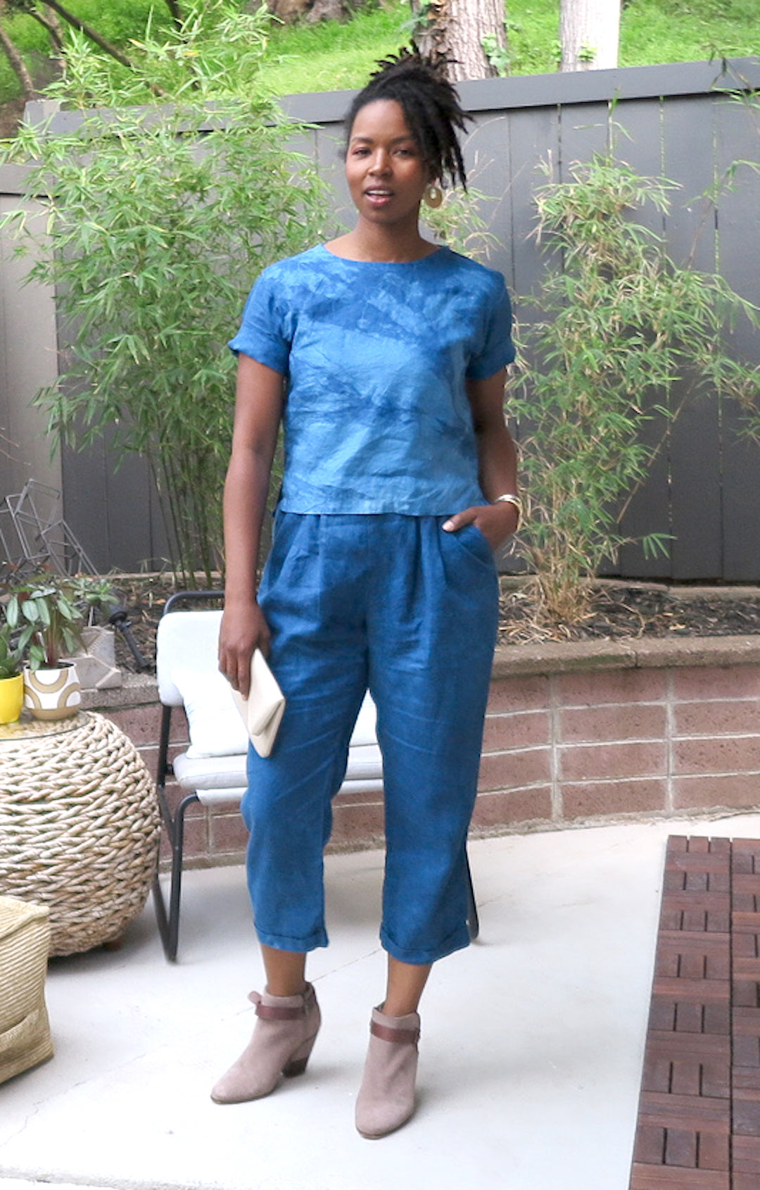 Stella Crop Pant | Indigo Blue