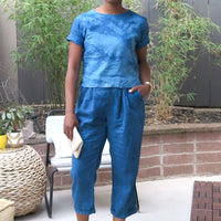 Stella Crop Pant | Indigo Blue