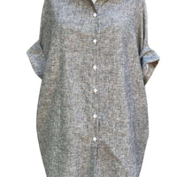 Eclipse Smock - Versatile Tunic Top with Pockets in Hemp & Organic Cotton | Grey