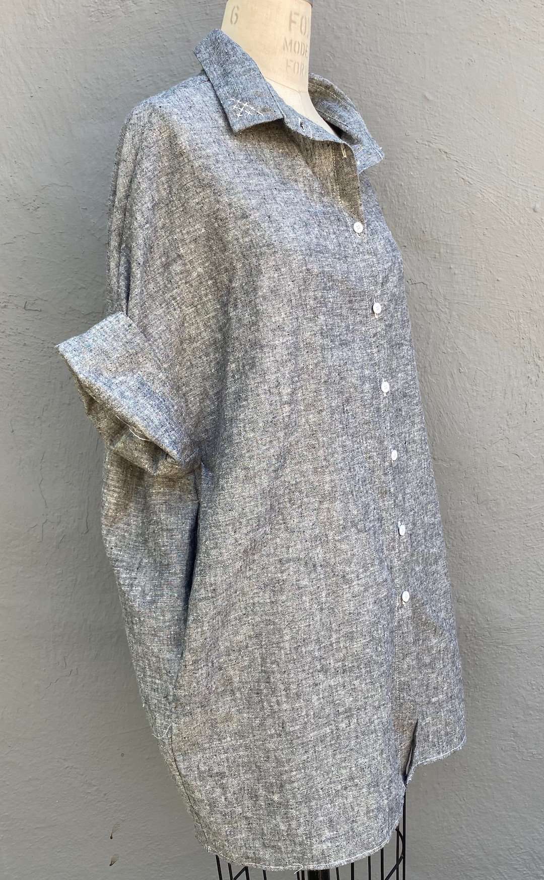 Eclipse Smock - Versatile Tunic Top with Pockets in Hemp & Organic Cotton | Grey