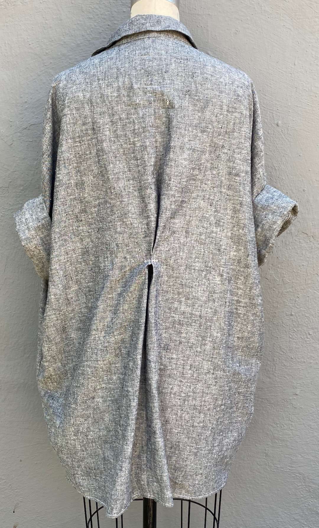 Eclipse Smock - Versatile Tunic Top with Pockets in Hemp & Organic Cotton | Grey