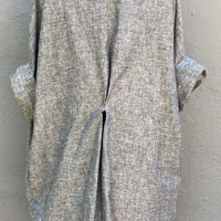 Eclipse Smock - Versatile Tunic Top with Pockets in Hemp & Organic Cotton | Grey